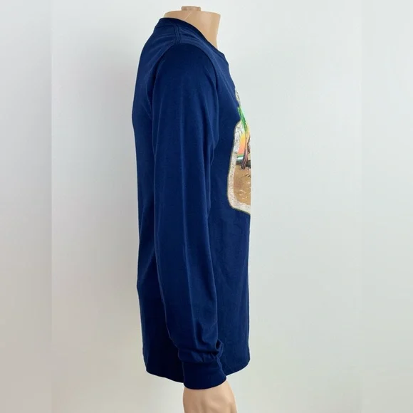 The Easy Life "Easy Does it" Long Sleeve Navy Blue T-shirt, Men's Size Small - Picture 4 of 11